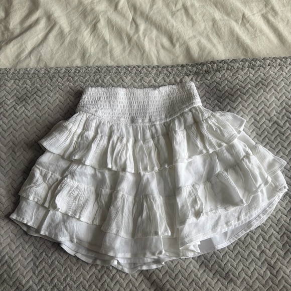 Hollister White Tiered Ruffle Mini Skirt - Picture 3 of 12